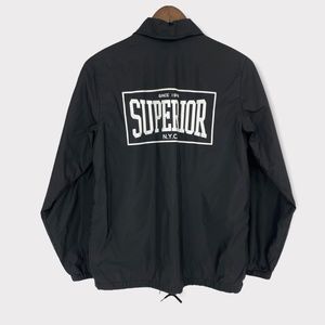 Moussy Black Superior Nylon Bomber Jacket OS‎